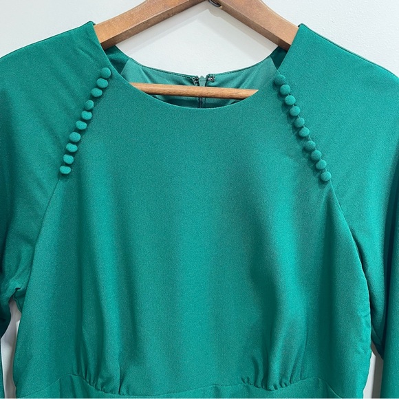 Hutch Kelly green long sleeve dress button detail XL - Picture 4 of 10